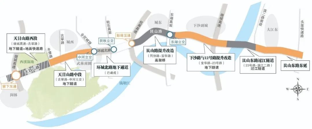 助力亞運|天目山路（繞城高速東-古翠路）提升改造工程地下隧道建成通車